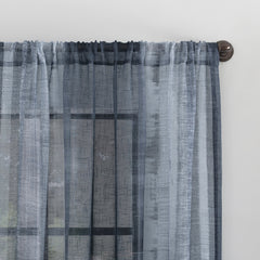 Shibori Stripe Linen Blend Curtain