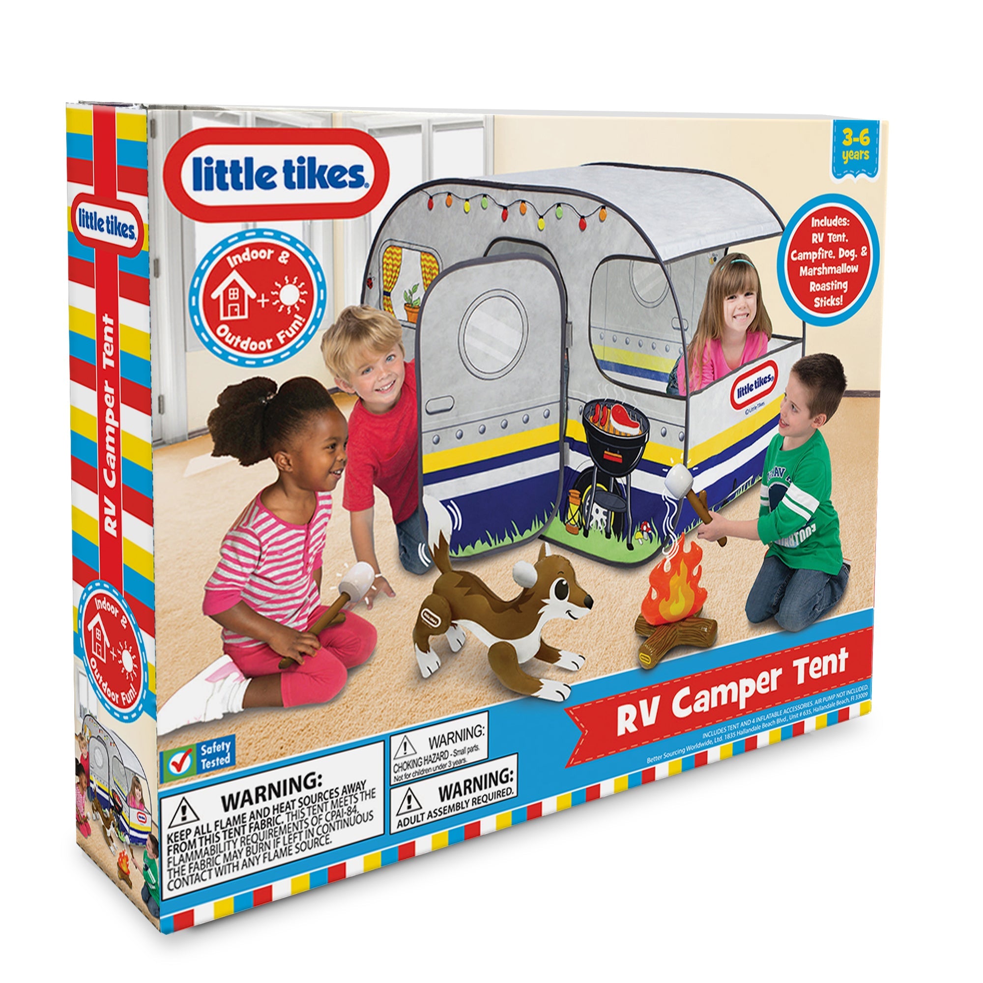  Better Sourcing Little Tikes RV Camper Tent Pretend Play Ty - Multi - Bonton