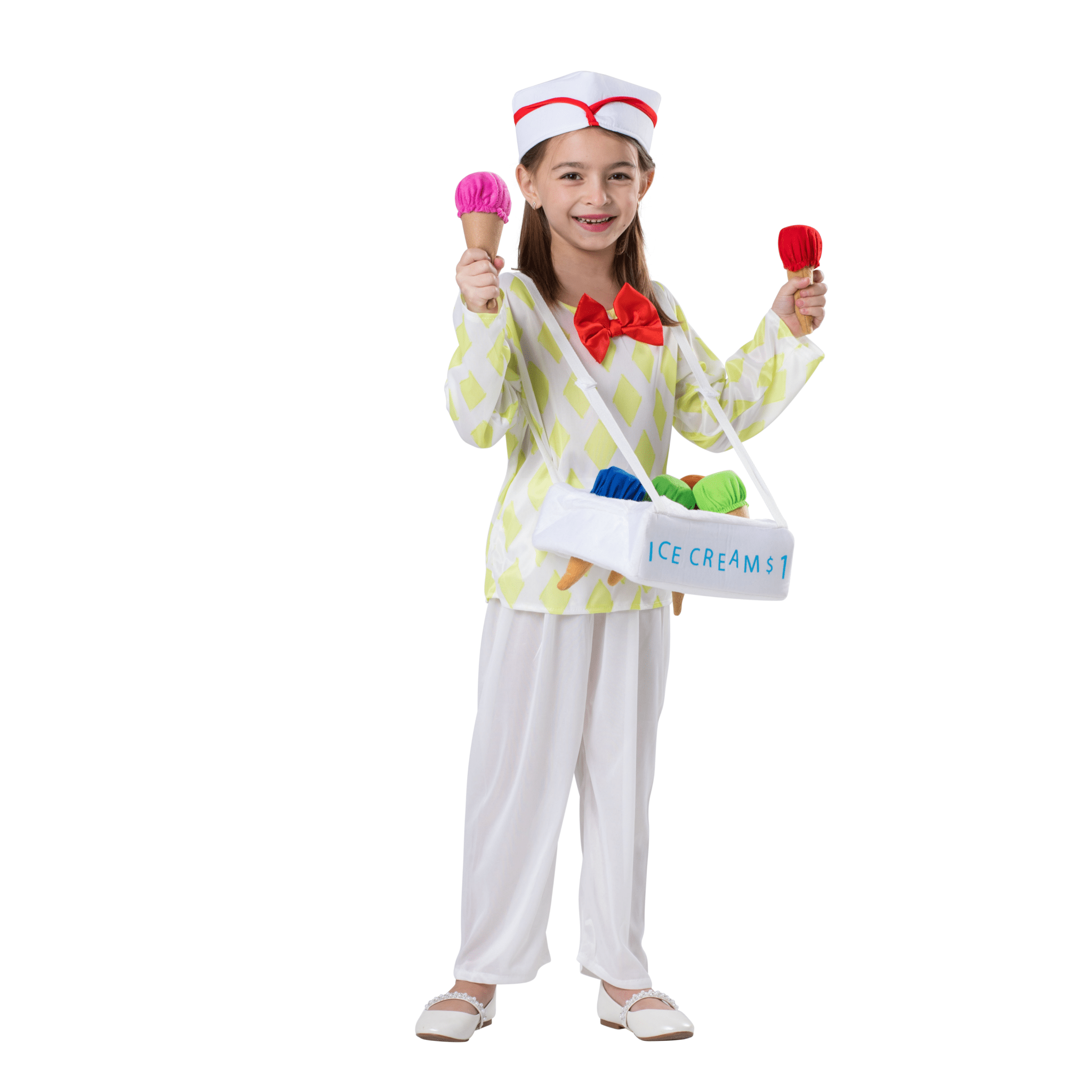  Dress Up America Ice Cream Vendor Costume - Kids by Dress Up America - Large (12-14) - Bonton