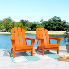 Outdoor Folding Adirondack Chair, Set of 2