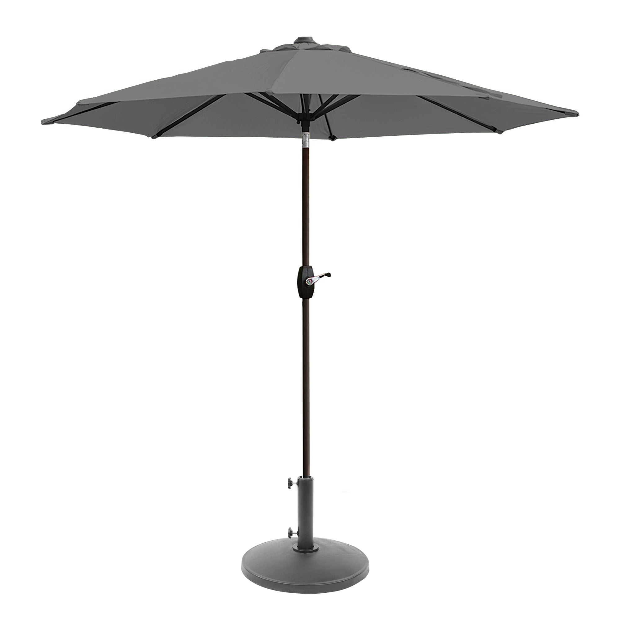  Westin Furniture 9 ft Outdoor Patio Market Table Umbrella with Round Resin Base - Dark Green - Bonton