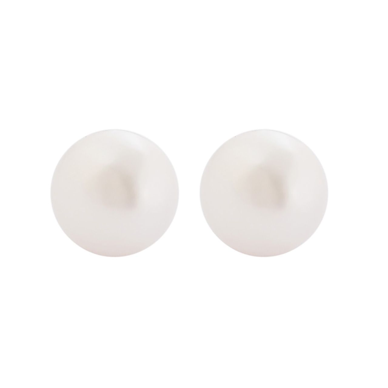  Gemesis Jewels by Edforce Classic Pearl Stud Earrings - Silver - Bonton