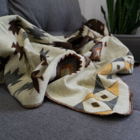 Andean Alpaca Wool Blanket - Mojave (Throw) by Alpaca Threadz