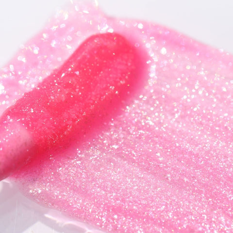 Pink lip gloss with diamond sparkle  - Instant Crush - Pinky Ring -Half Caked
