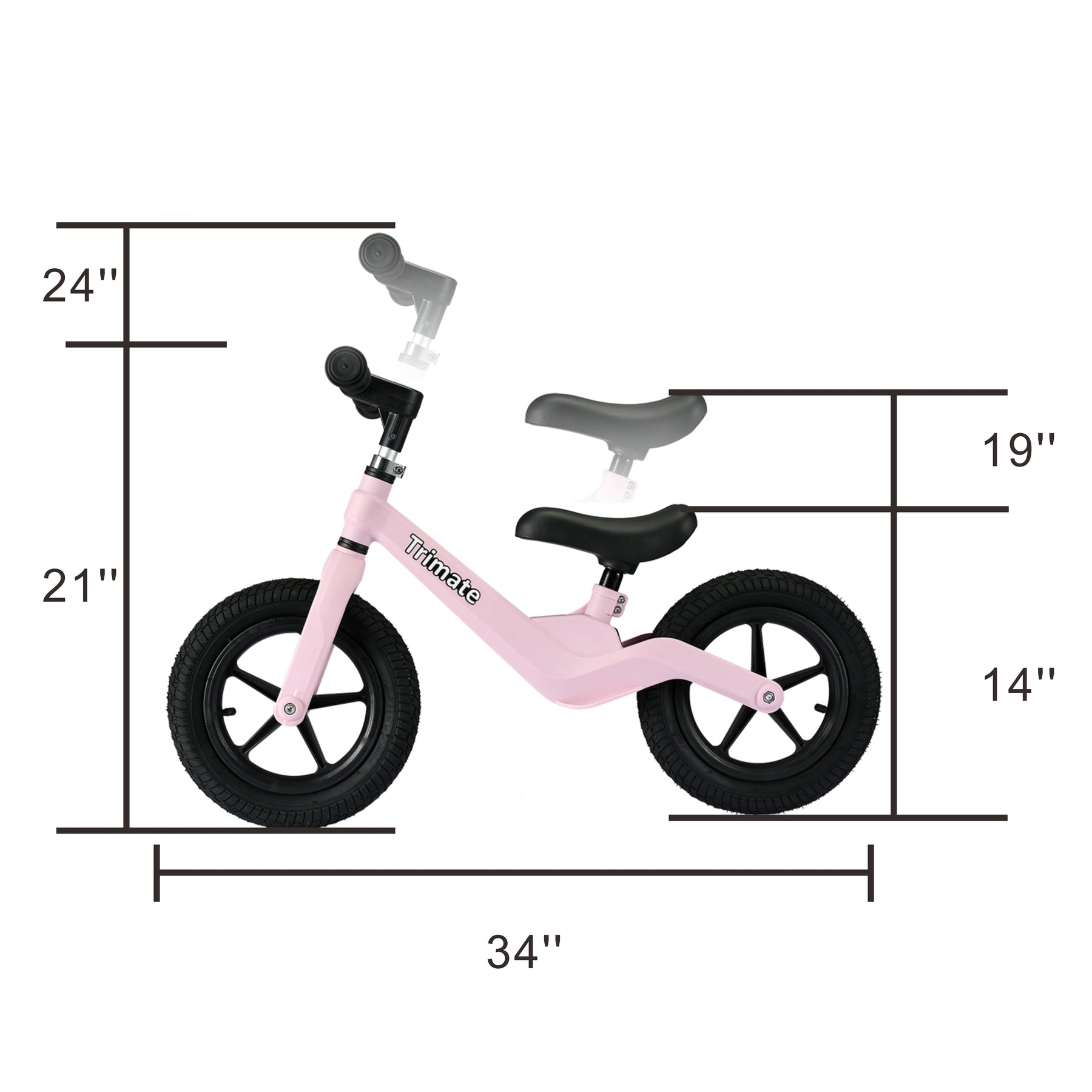 Trimate Toddler Balance Bike in Pink