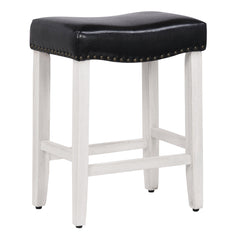 24" Upholstered Saddle Seat Counter Stool