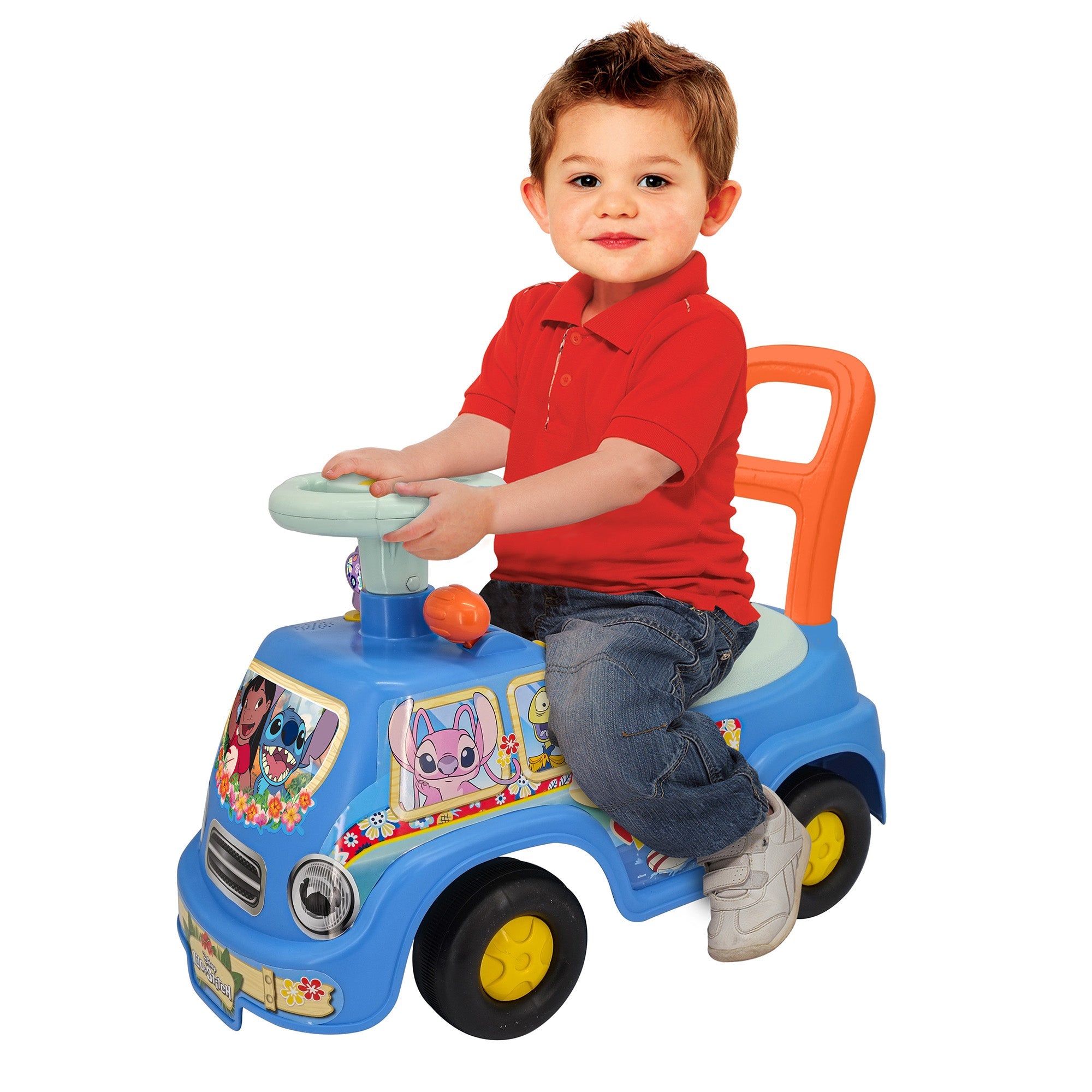  Kiddieland Kiddieland: My First Ride-On: Stitch - Disney Lights & Sounds Foot-To-Floor Vehicle, Interactive Dashboard, Storage Seat, Kids & Toddlers Ages 12-36mo - Multi - Bonton