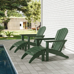 Altura Outdoor Adirondack Chair With Ottoman 4-Piece Set