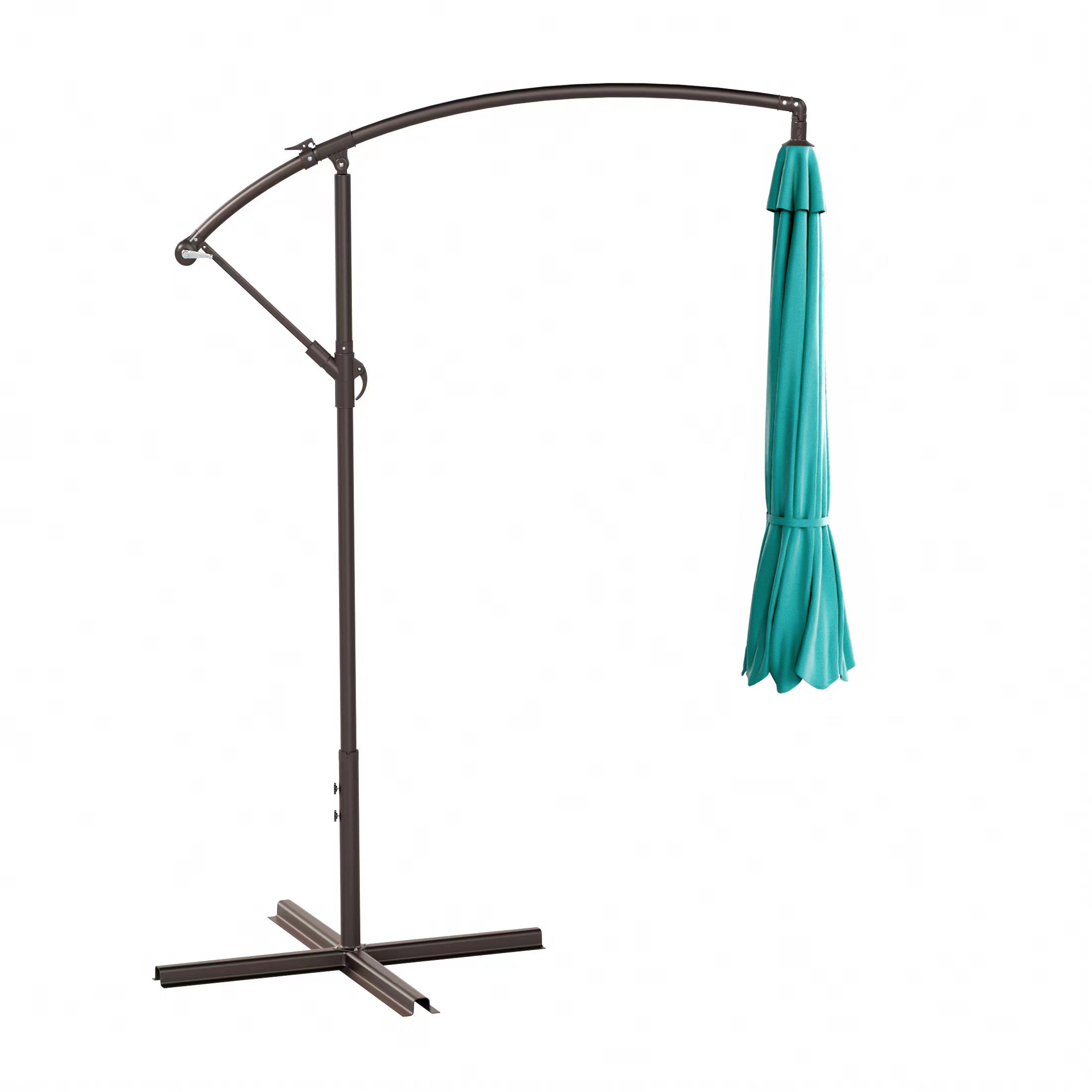  Westin Furniture 10 Ft Outdoor Patio Cantilever Offset Umbrella - Turquoise - Bonton