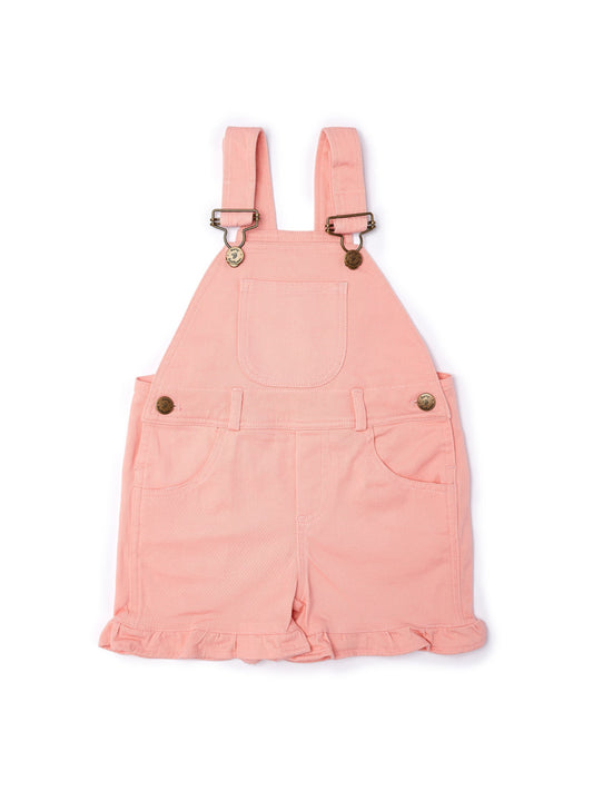 Frilly Summer Denim Overall Shorts