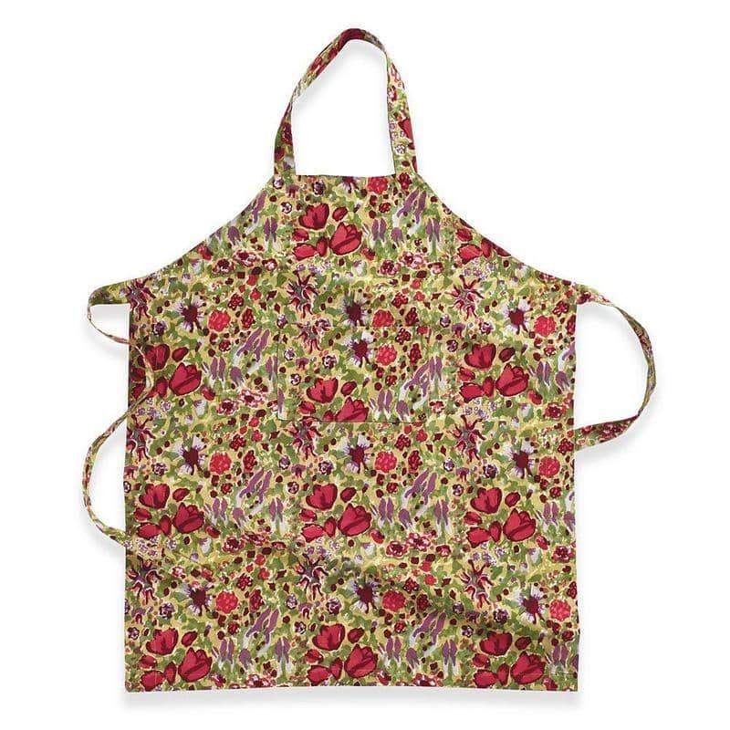  Couleur Nature Jardin Red/Green Apron - Red/Green - Bonton