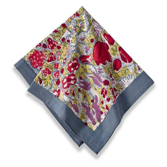 Jardin Red/Grey Napkins Set of 6