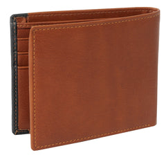 Leather Bi-fold Rifd Front Pocket Wallet