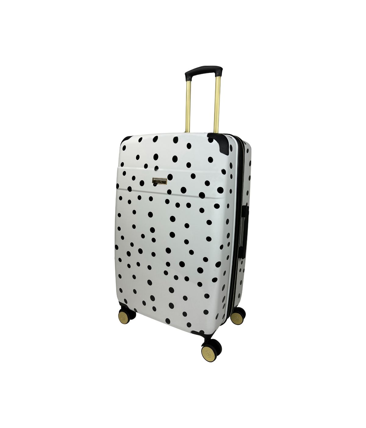  Jenni Chan Polka Dot 3-Piece Hardside Spinner Set - White - Bonton