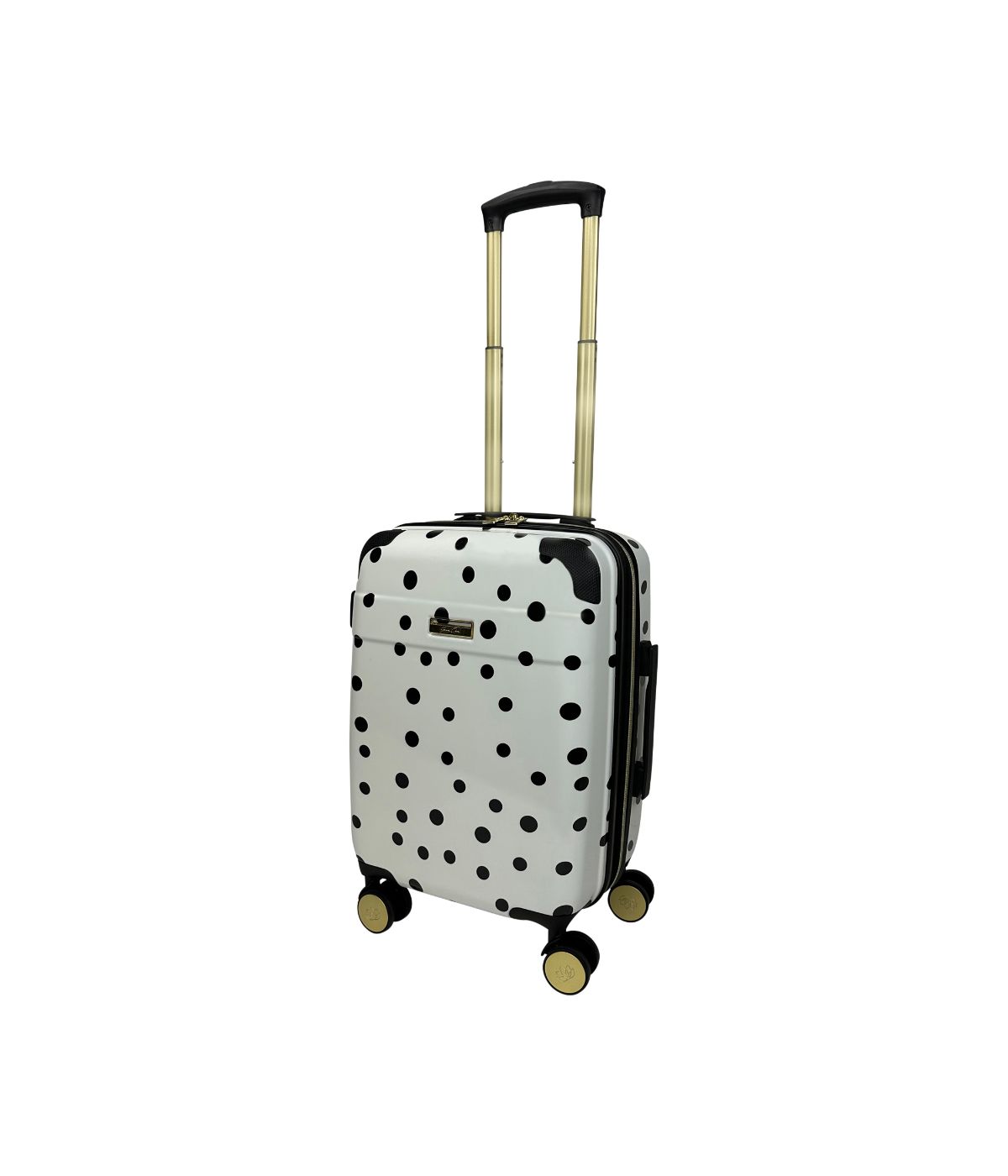  Jenni Chan Polka Dot 3-Piece Hardside Spinner Set - White - Bonton