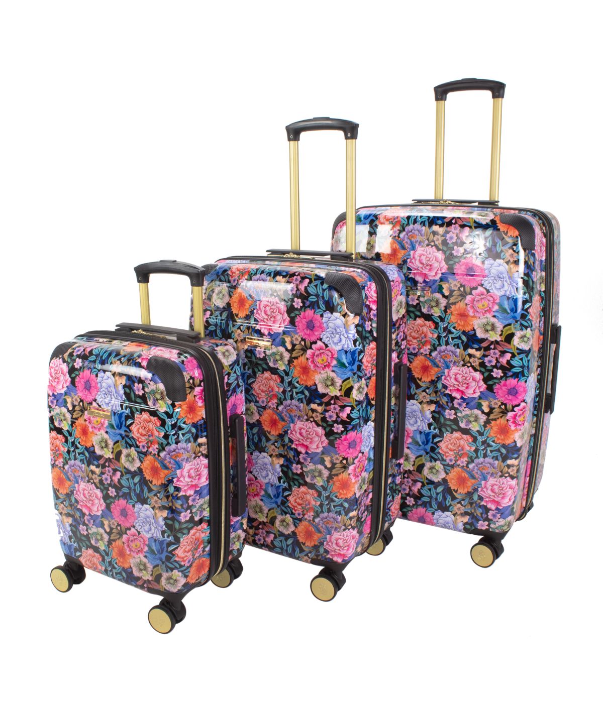  Jenni Chan Entin 3-Piece Hardside Spinner Set - Floral - Bonton