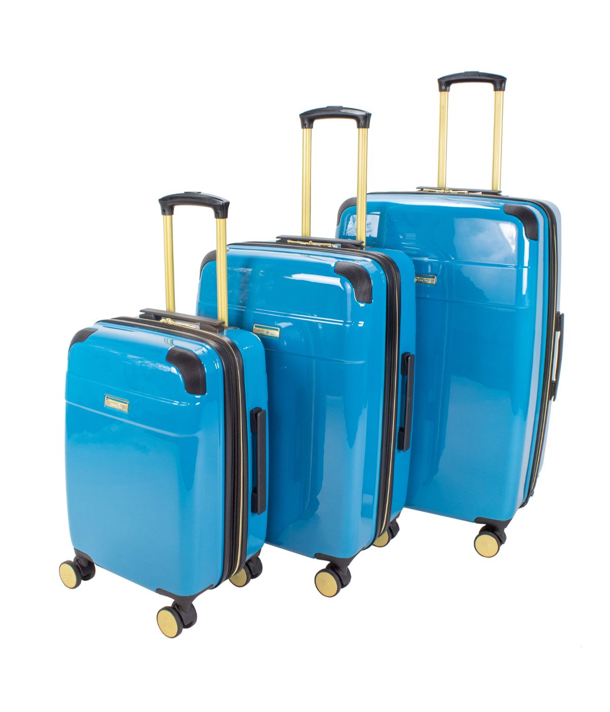  Jenni Chan Entin 3-Piece Hardside Spinner Set - Teal - Bonton