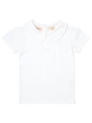 Short Sleeved Peter Pan Collar T-Shirt