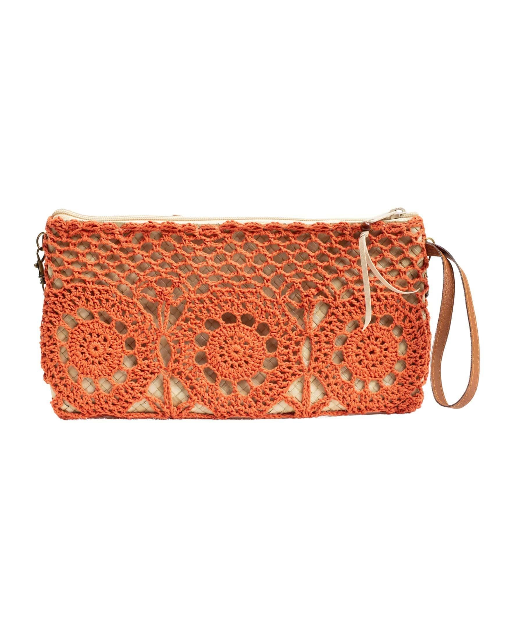  Jelavu Jelavu Cora Crochet Clutch - Orange - Bonton