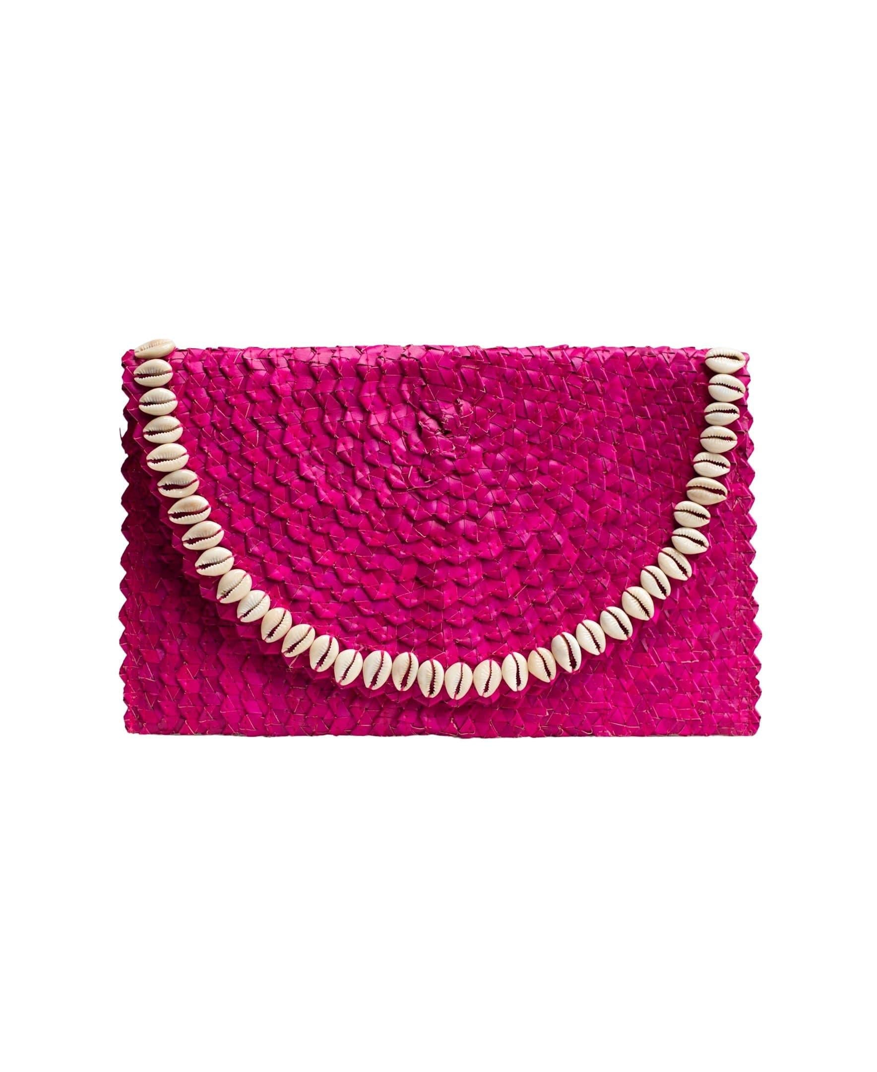  Jelavu Jelavu Pandegelang Raffia Seashell Clutch - Yellow - Bonton