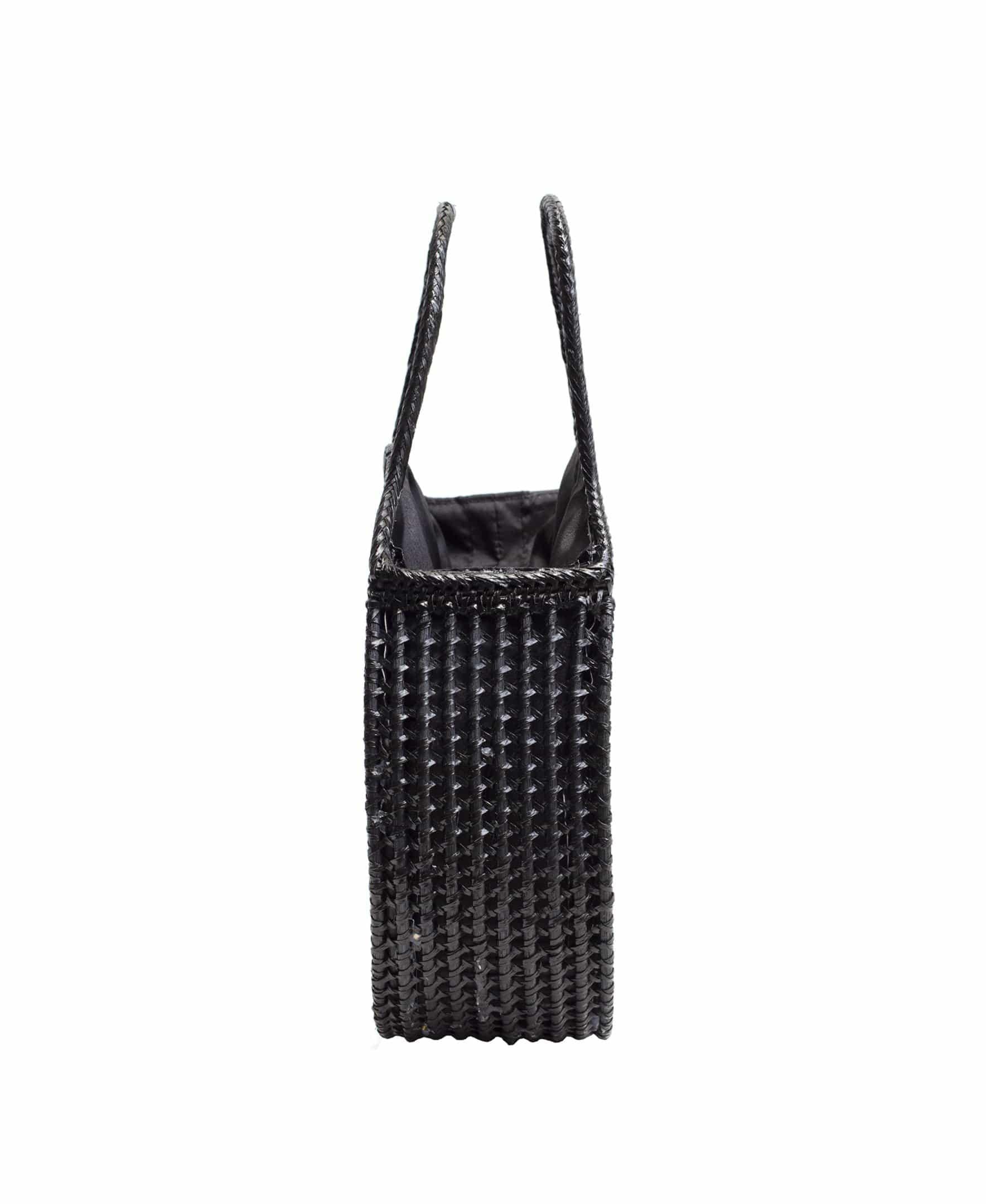  Jelavu Jelavu Sydney Raffia Satchel Bag - Black - Bonton