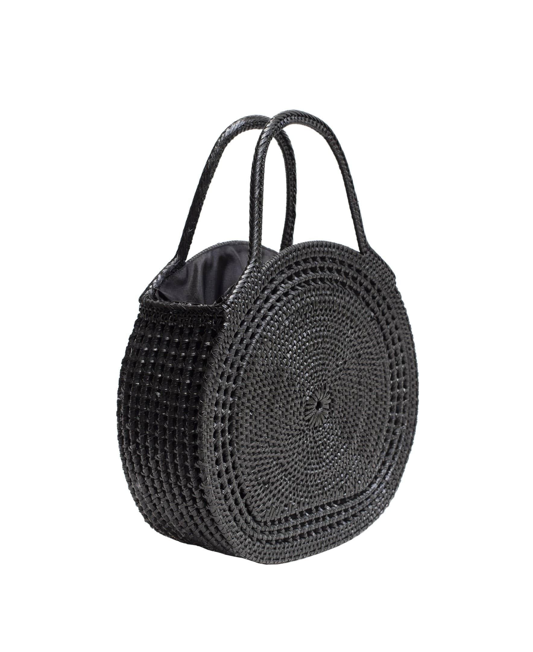  Jelavu Jelavu Sydney Raffia Satchel Bag - Black - Bonton