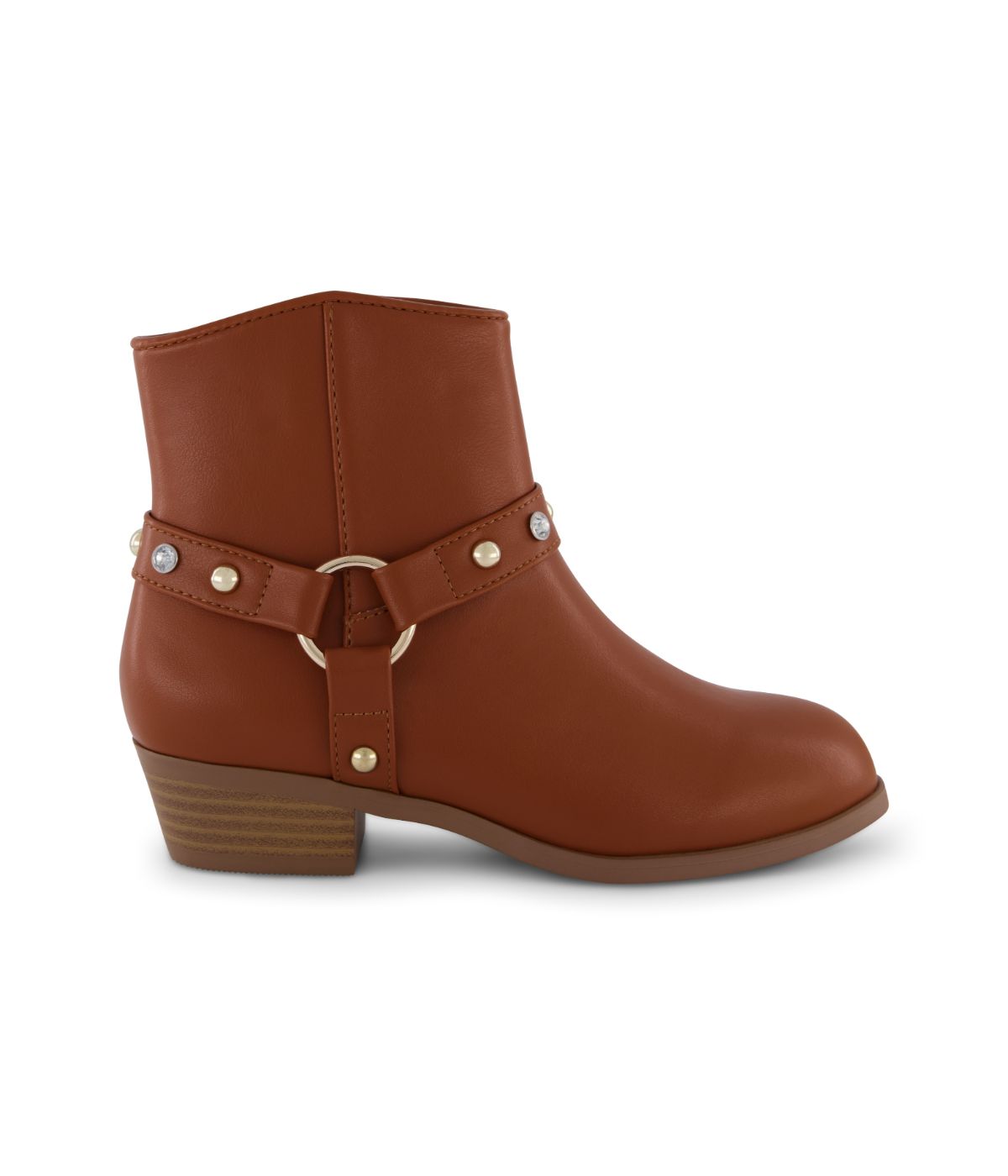 Layla Harness Ankle Western Boot 1 Cognac