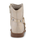 Layla Harness Ankle Western Boot Gold