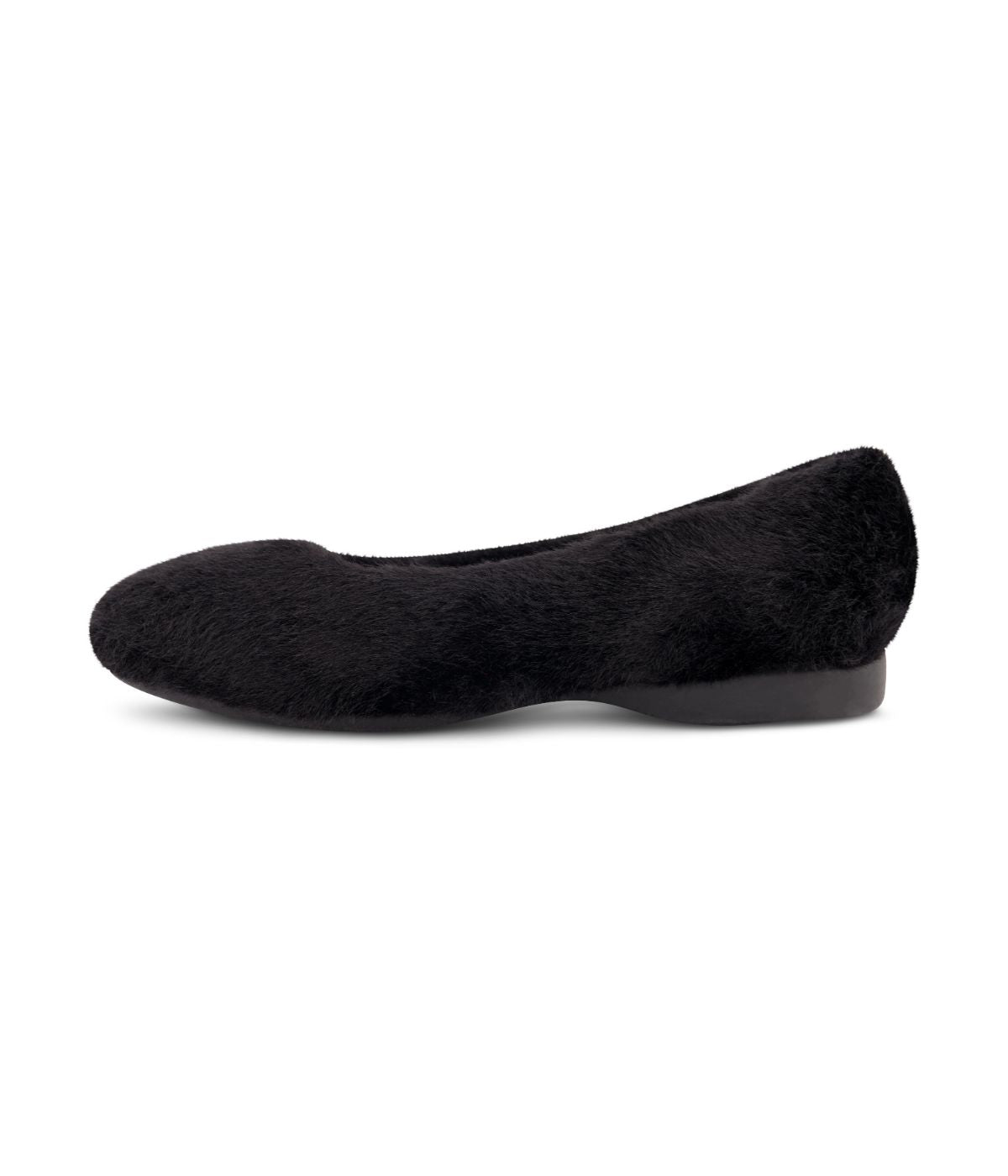  Jessica Simpson Nora Fur Upper Ballet Flat Black - Black - Bonton