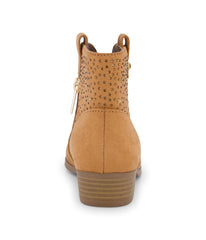 Layla Dip Western Ankle Boot Cognac