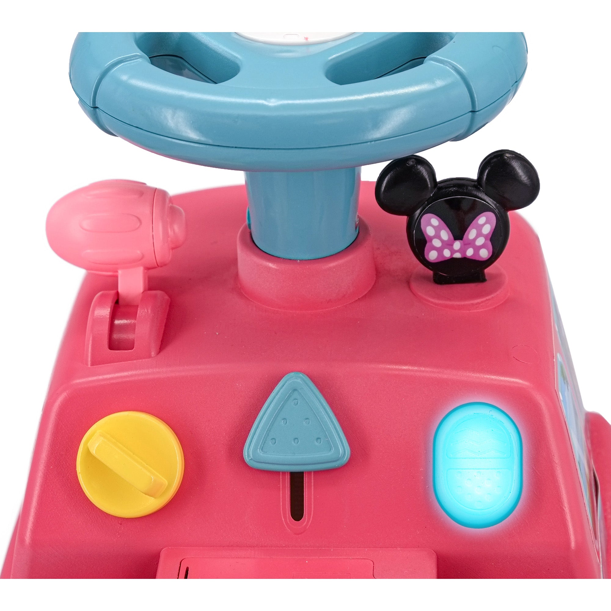  Kiddieland Kiddieland: My First Minnie Camper - Lights & Sounds Ride-On, Pink & Blue, Disney Foot To Floor Vehicle, Interactive Dashboard, Toddlers, Kids 18-36mo - Multi - Bonton