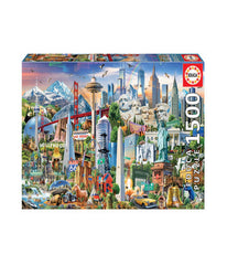 North America Landmarks: 1500 Pcs Multi