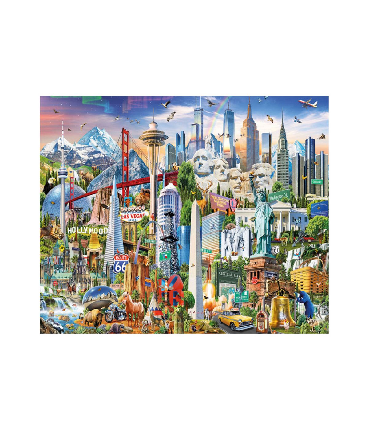  North America Landmarks: 1500 Pcs Multi - Multi - Bonton