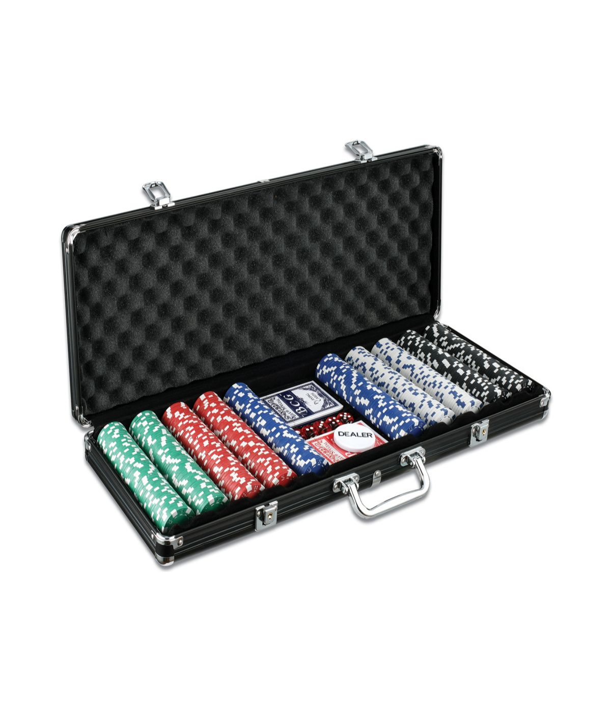  500 Chip Poker Game Set in Black Aluminum Case Multi - Multi - Bonton