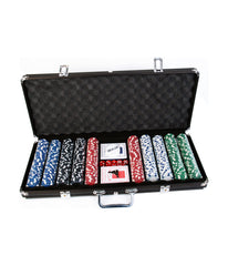 500 Chip Poker Game Set in Black Aluminum Case Multi