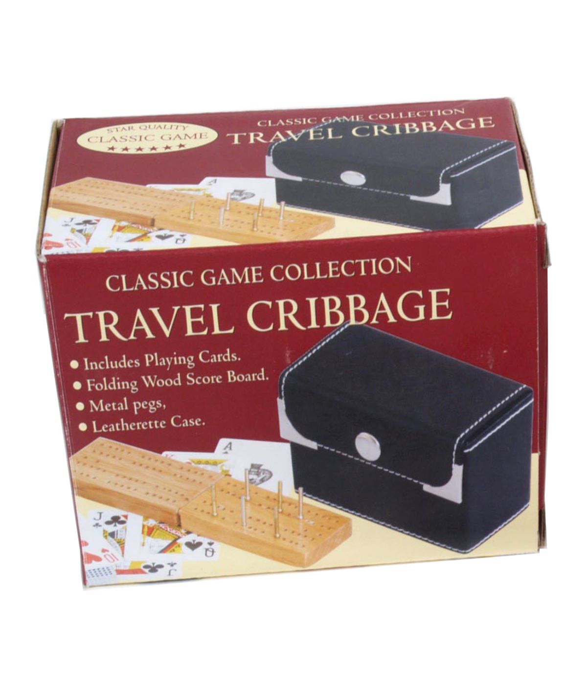  Travel Cribbage Game with Playing Cards Multi - Multi - Bonton