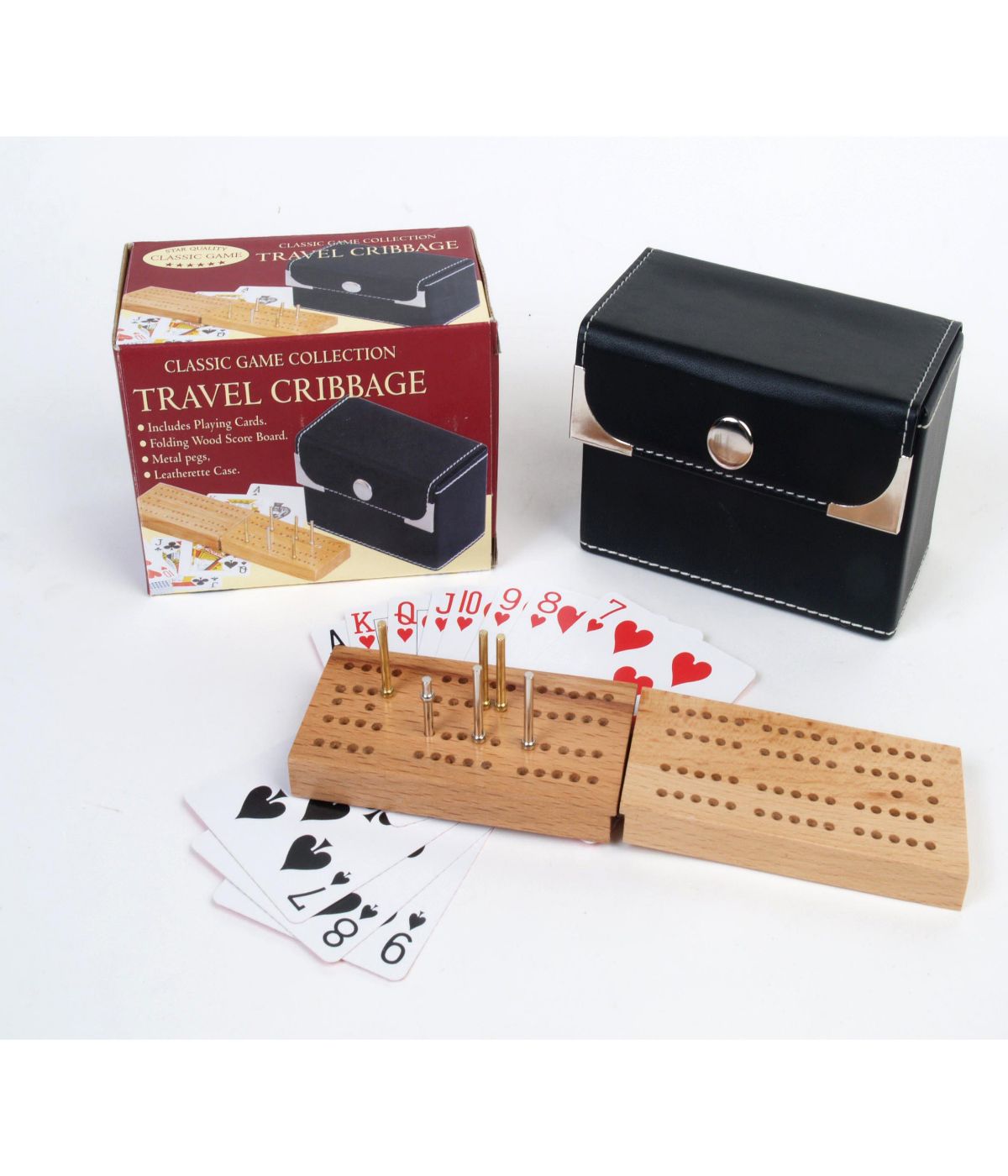  Travel Cribbage Game with Playing Cards Multi - Multi - Bonton