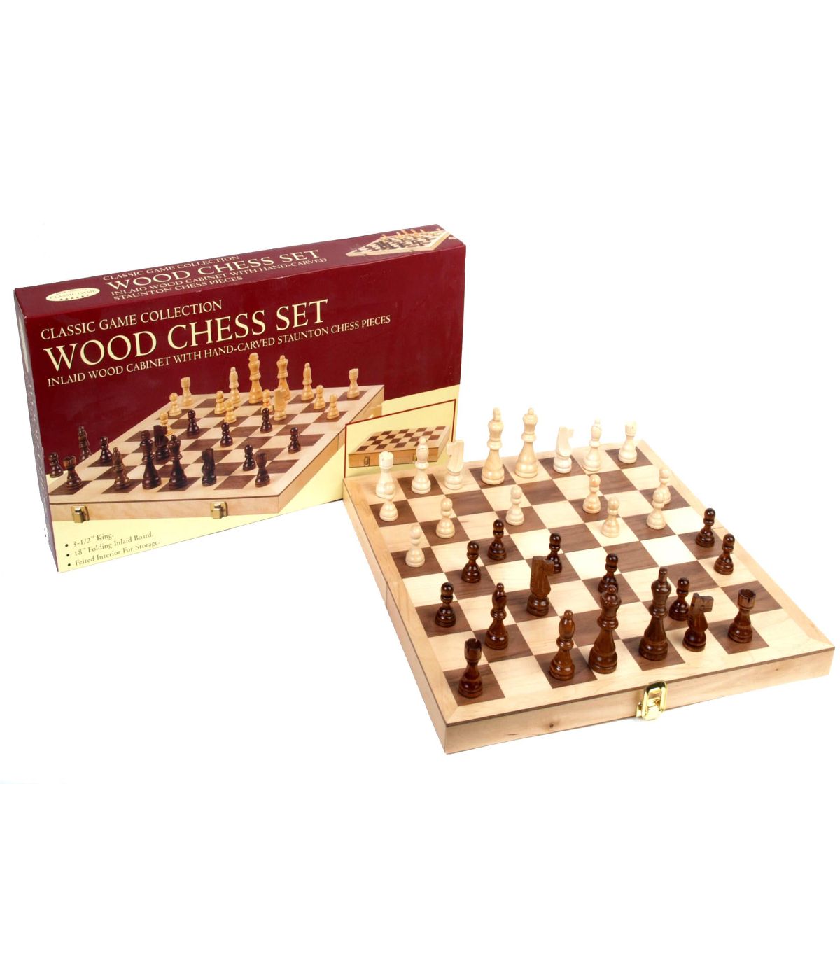  18-inch Deluxe Folding Chess Set Multi - Multi - Bonton