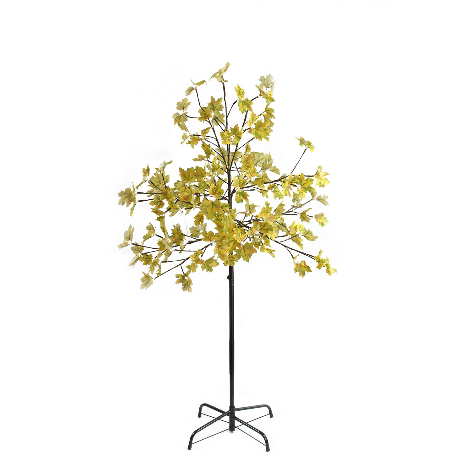  Northlight 5' Pre-Lit LED Lighted Fall Harvest Yellow Maple Leaf Artificial Tree - White Lights - Default Title - Bonton