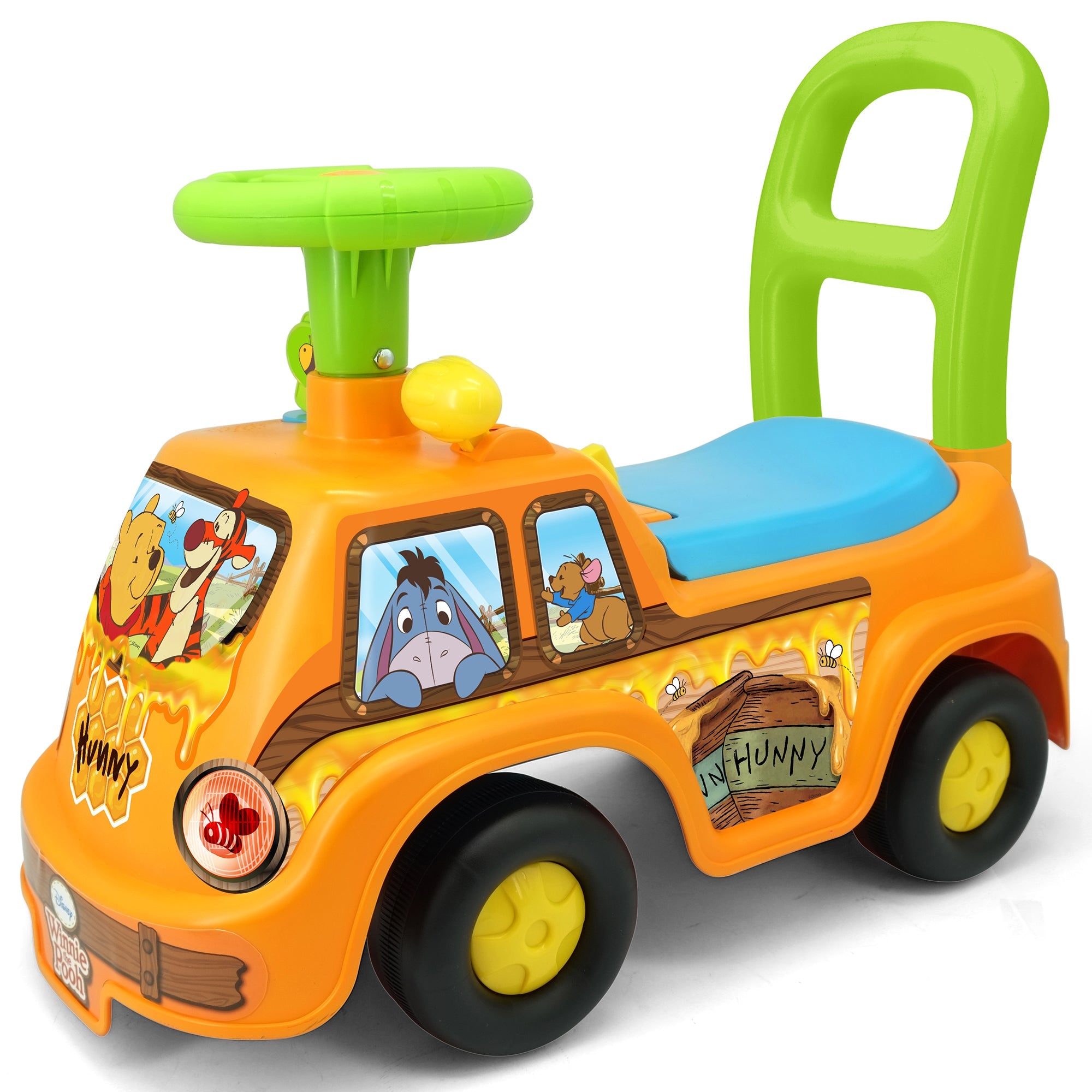  Kiddieland Kiddieland: My First Adventure Ride-On: Pooh Honey Van - Disney Lights & Sounds Foot-To-Floor Vehicle, Interactive Dashboard, Toddlers Ages 12-36mo - Multi - Bonton