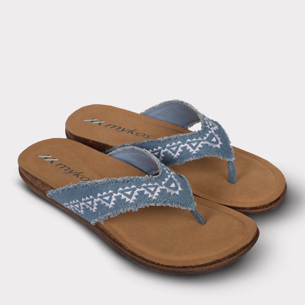  Mykos Jovie Women's Thong Sandal - Black - Bonton