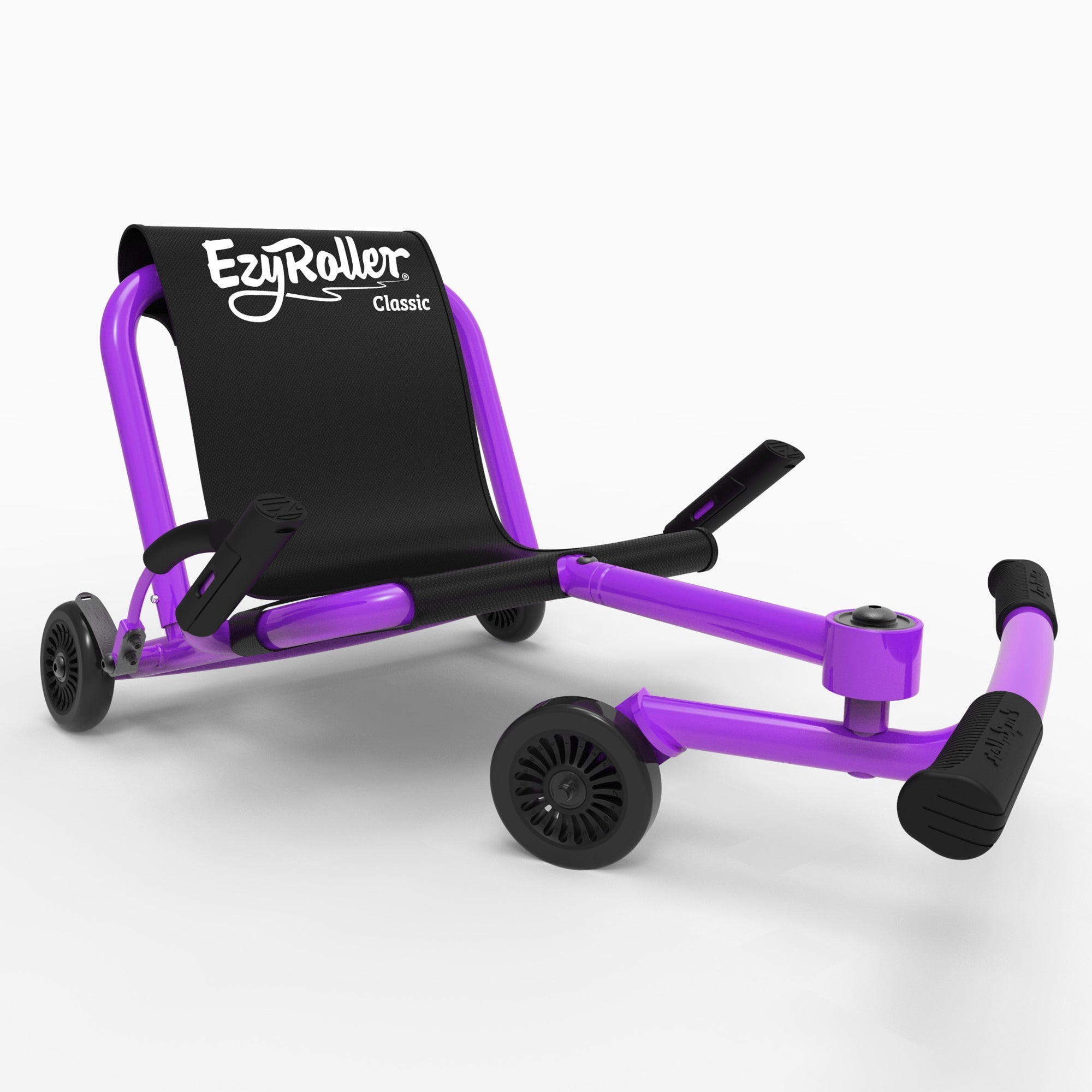  Ezyroller EzyRoller: Classic - Purple - Ride-On Scooter, Cambering Motion, Pedal Free Cart, Hand Brakes, Extendable Frame, 154lb Capacity, Kids Ages 4+ - Multi - Bonton