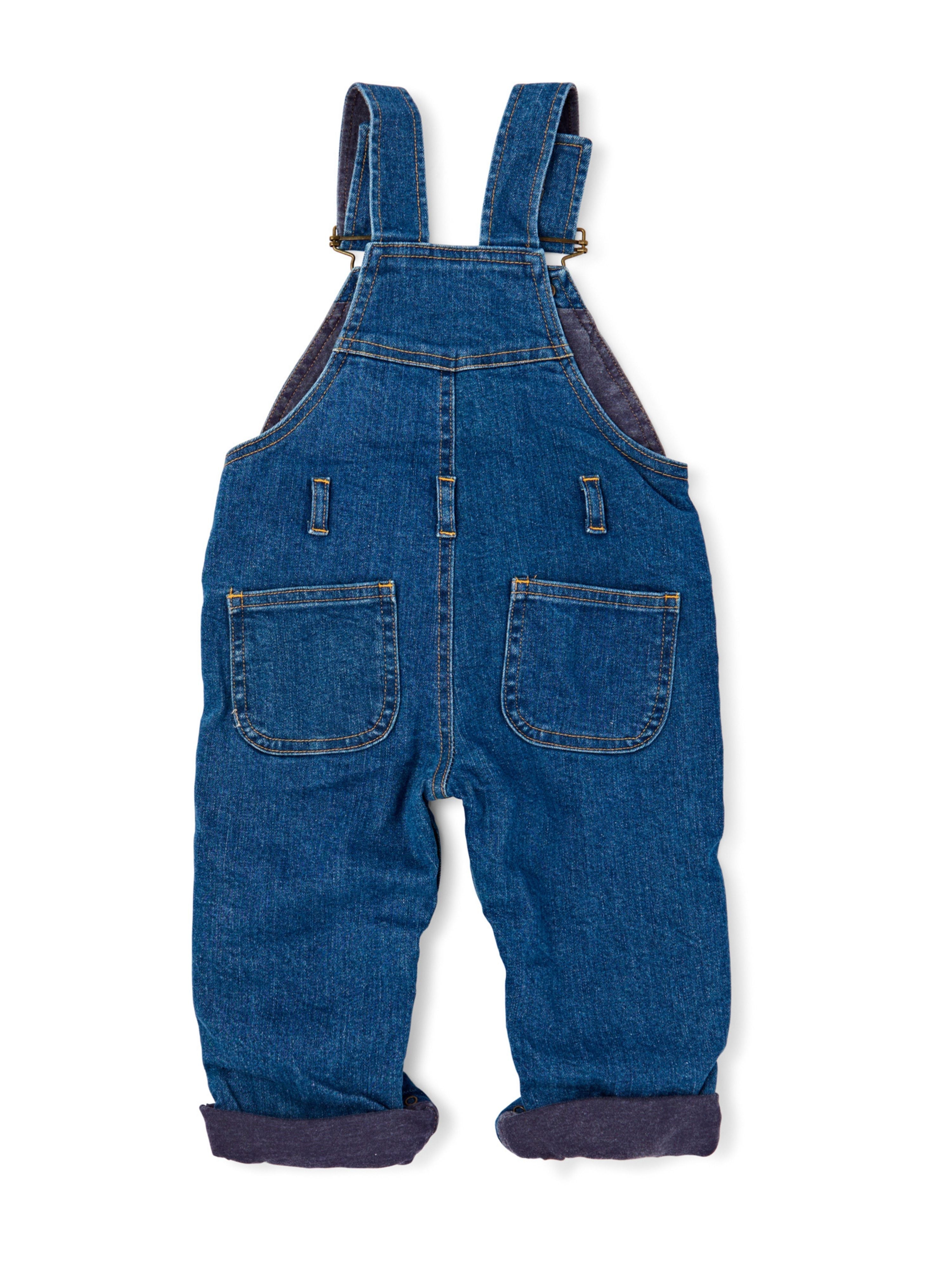  Dotty Dungarees Classic Stonewash Denim Overalls - Blue - Bonton