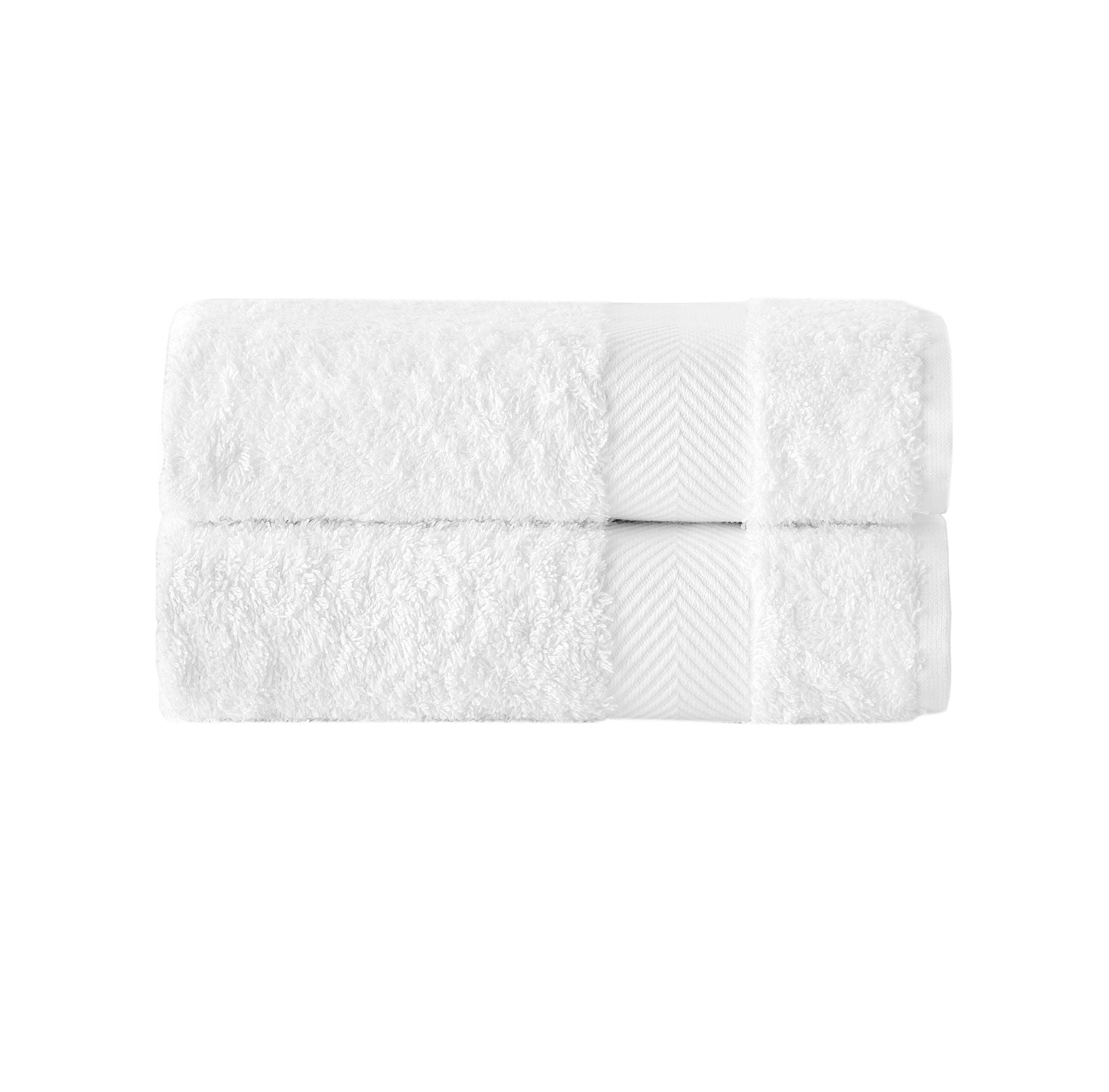  dePERA Home Kansas Turkish Cotton 2 Piece Bath Towel Set - White - Bonton