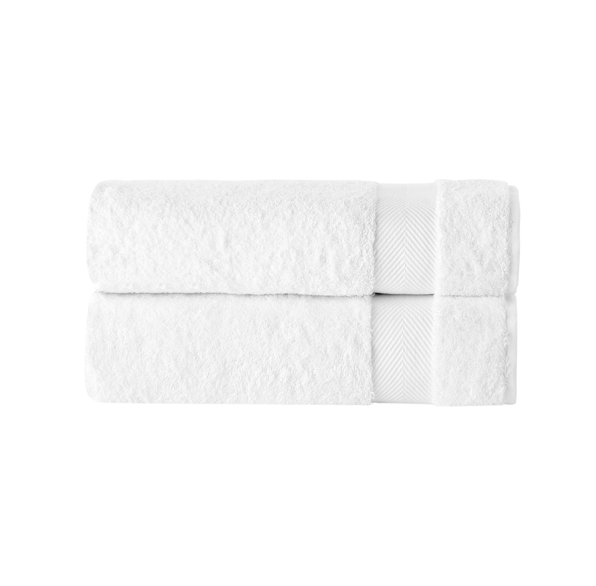  dePERA Home Kansas Turkish Cotton 2 Piece Bath Sheet Set - White - Bonton