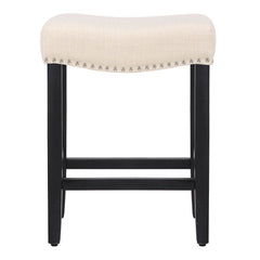 24" Upholstered Saddle Seat Single Counter Stool