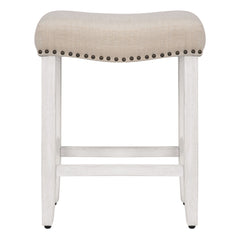 24" Upholstered Saddle Seat Counter Stool