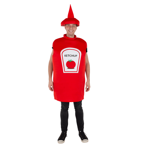  Dress Up America Ketchup Bottle Costume - Kids/Adults by Dress Up America - Large (12-14) - Bonton