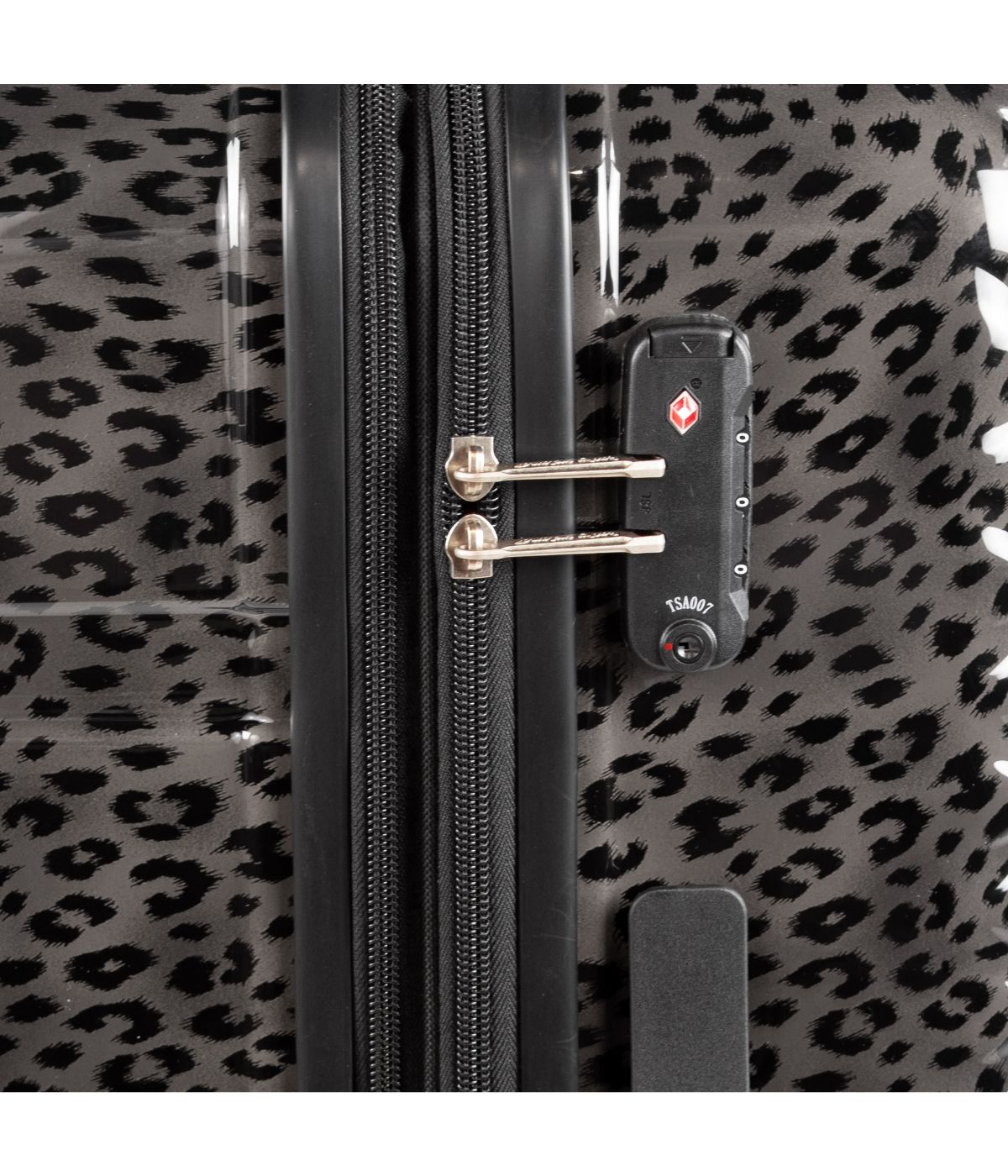  Kathy Ireland Yasmine 3-Piece Hardside Luggage Set - Black Leopard - Bonton