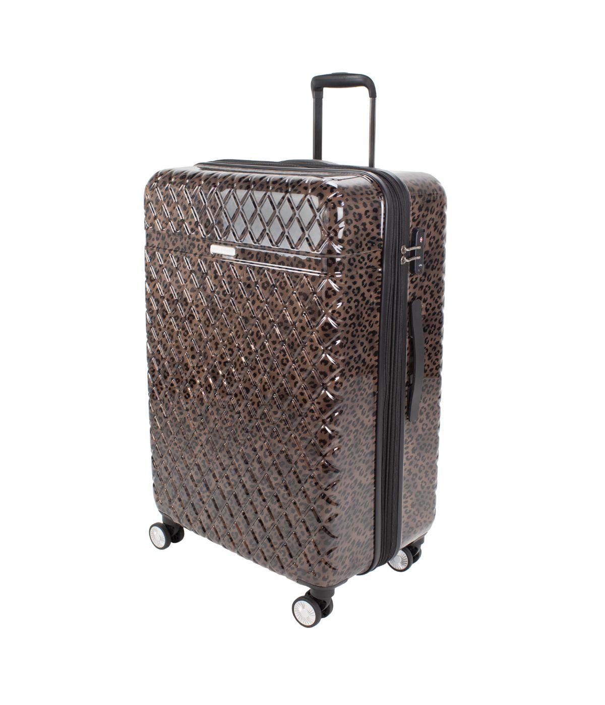  Kathy Ireland Yasmine 3-Piece Hardside Luggage Set - Brown Leopard - Bonton